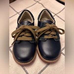 Footmates Navy Blue Connor 8469 Leather Suede Custom Fit Dress Baby Shoes Sz 6.5